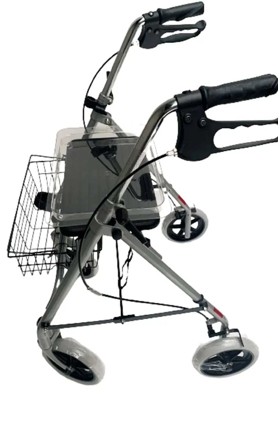 Identités Silver déambulateur 4 roues 120 kg avec assise