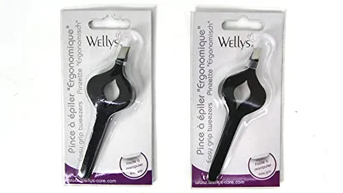 Identités pince à épiler ergonomique 10 cm lot de 2