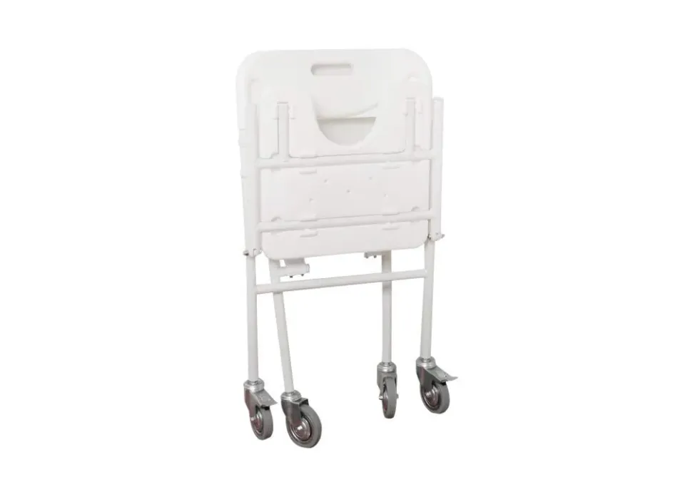 Identités Tobago chaise de douche à roulettes pliable 110 kg
