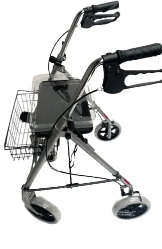 Identités Silver déambulateur 4 roues 120 kg avec assise