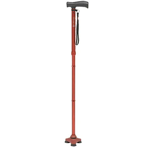 Identités Hurrycane canne marche rouge pliable 150 kg