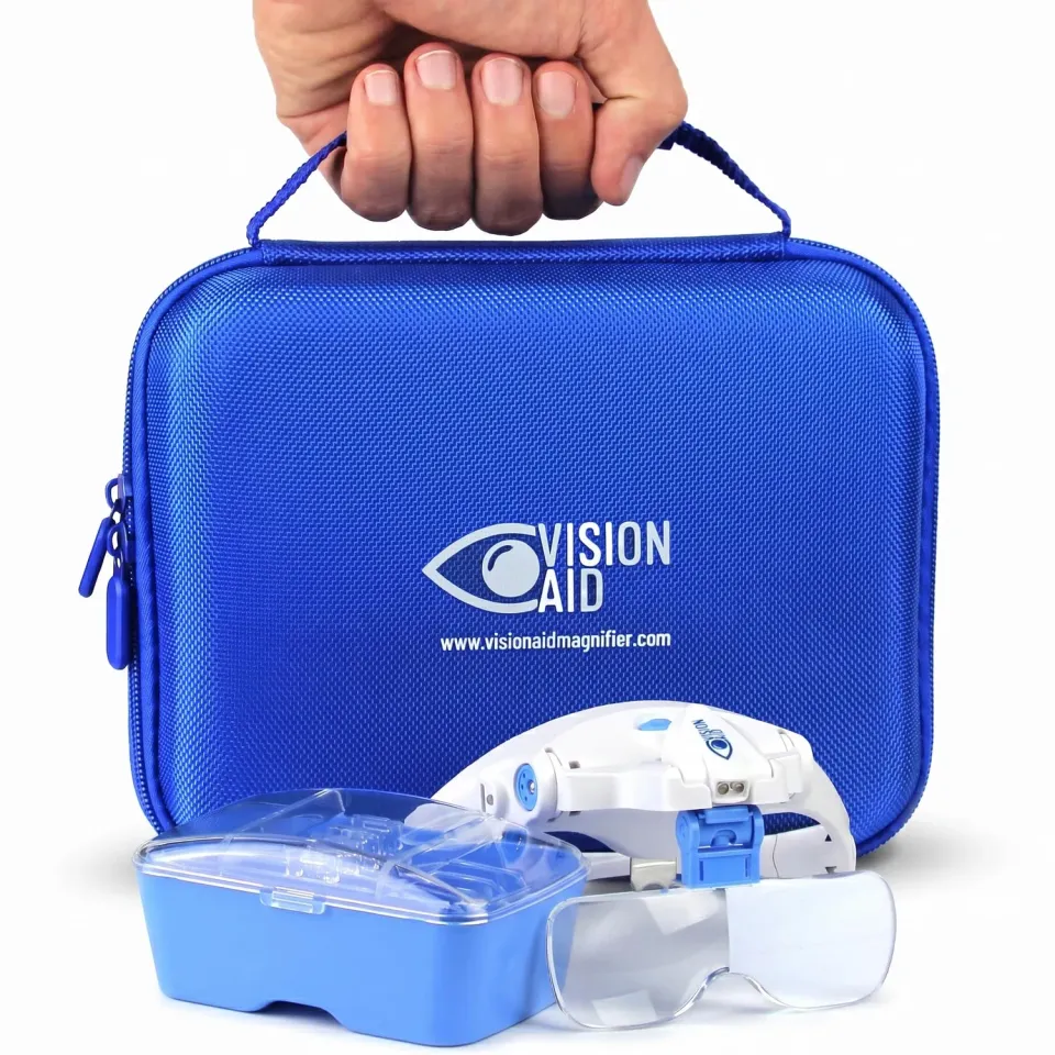 VisionAid Lunettes Loupe LED Rechargeable USB Kit Expert 5 Gross.
