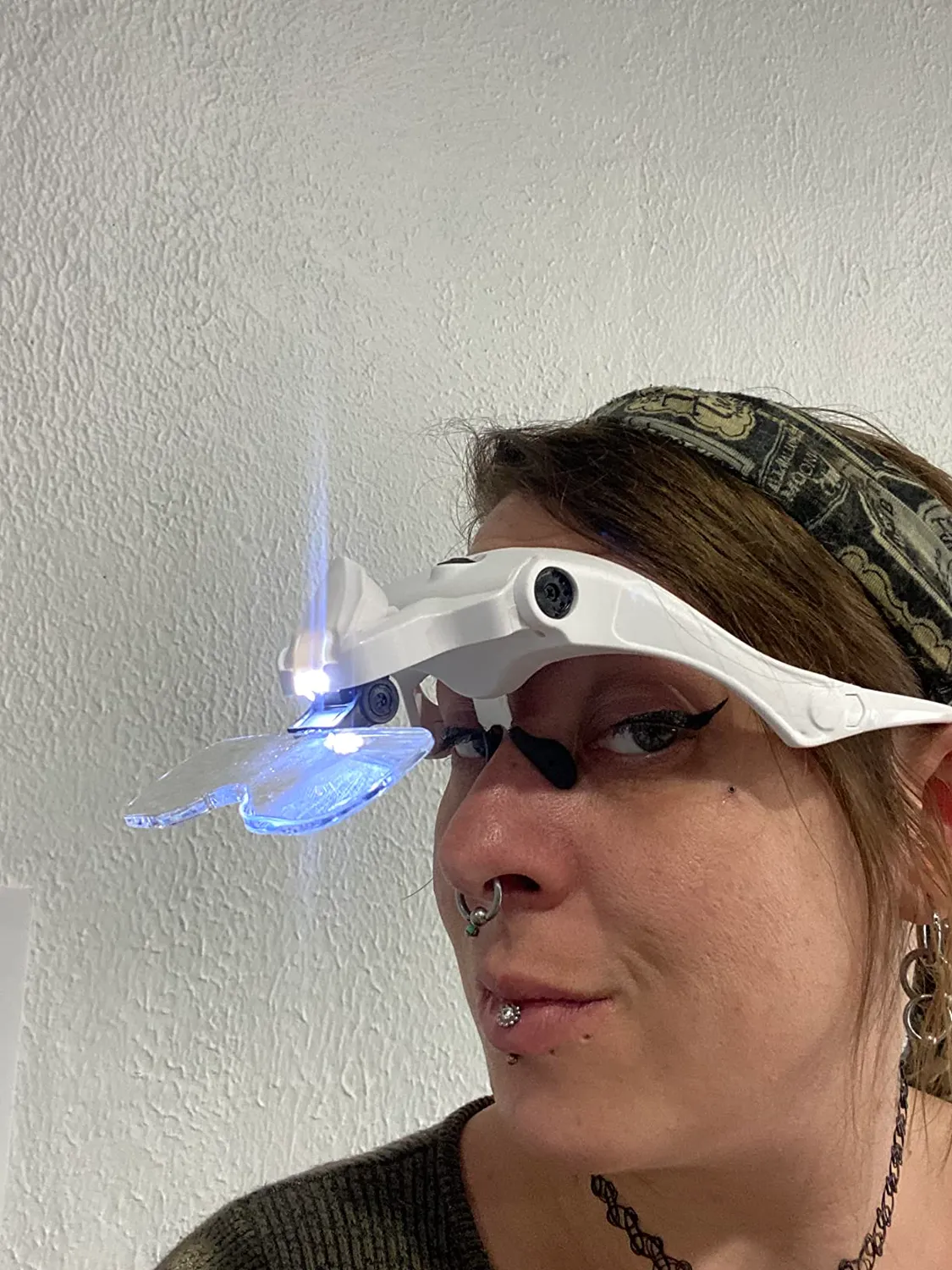 VisionAid lunettes loupe LED 5 verres mains libres rechargeable