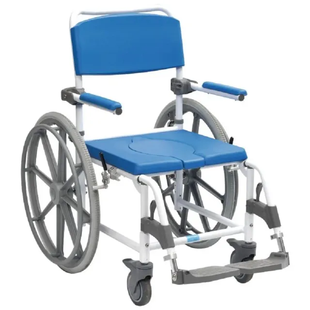 Identités Aston chaise douche WC grandes roues 160 kg