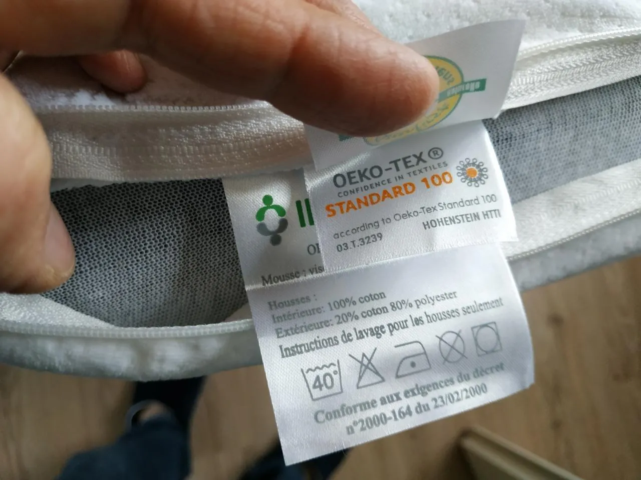 Identités Vegelya Grand Modèle oreiller mémoire charbon