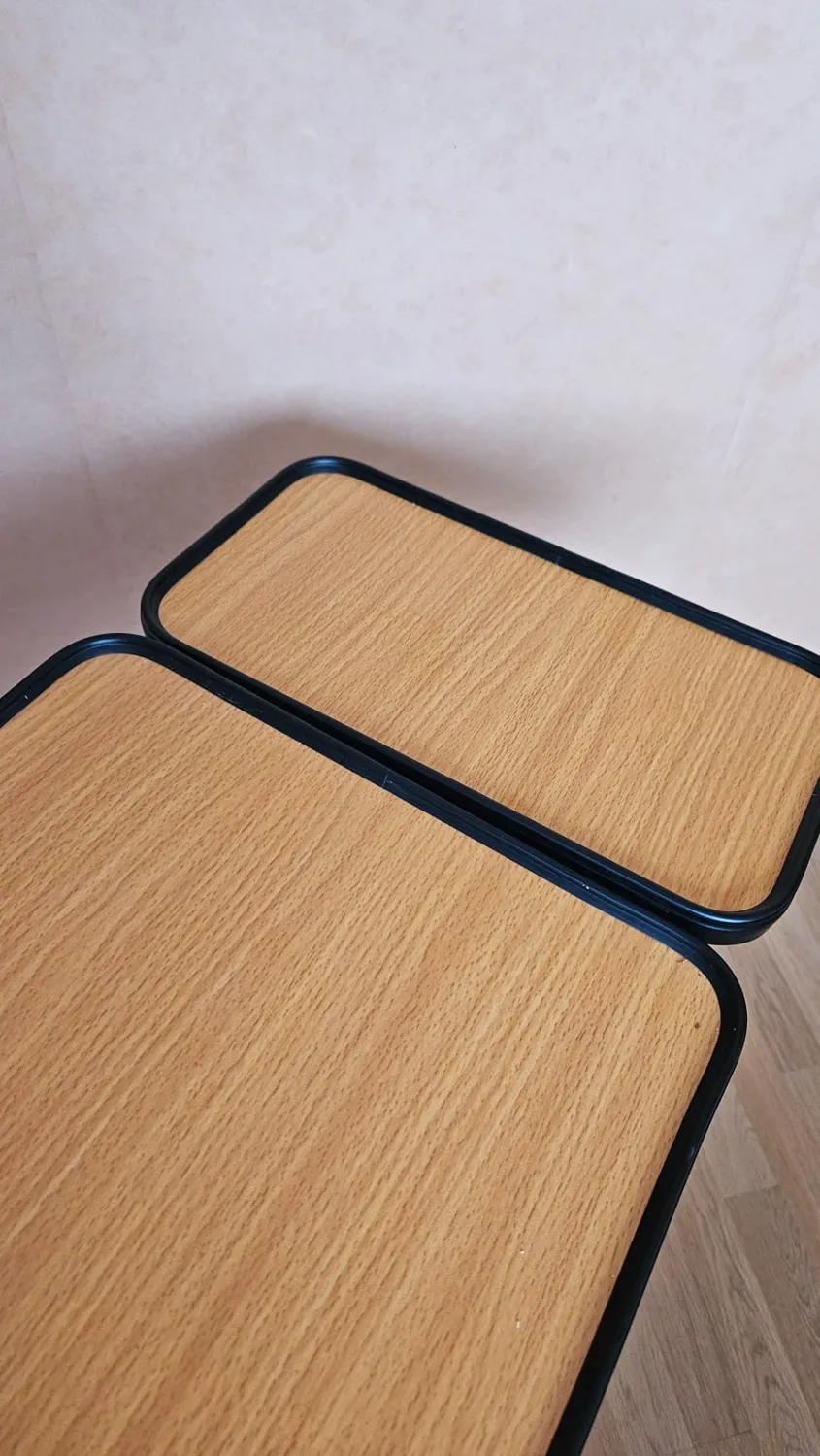 Identités Corfou table de lit 2 plateaux inclinable vérin gaz