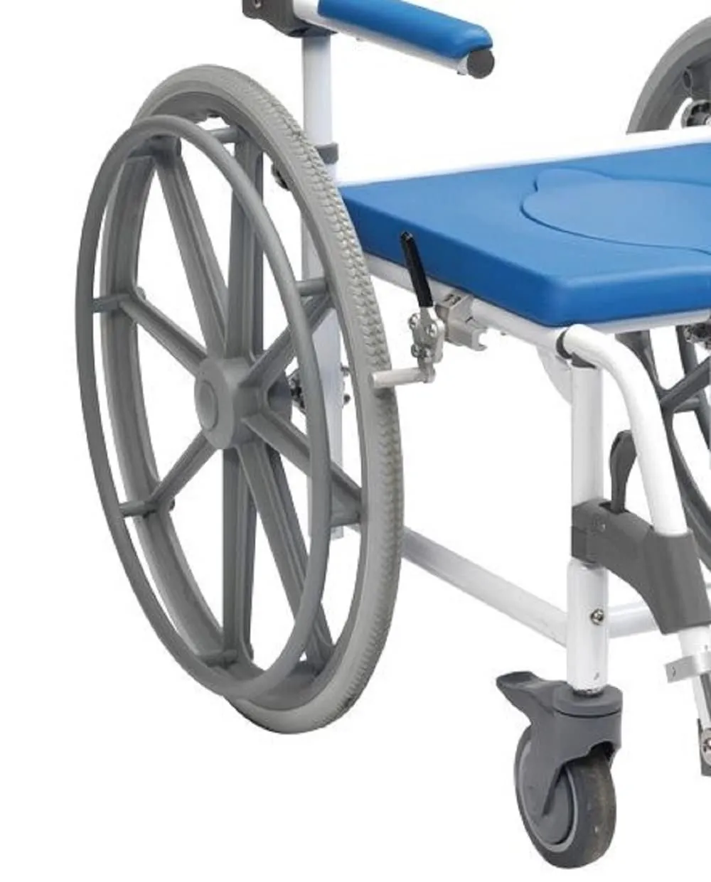 Identités Aston chaise douche WC grandes roues 160 kg