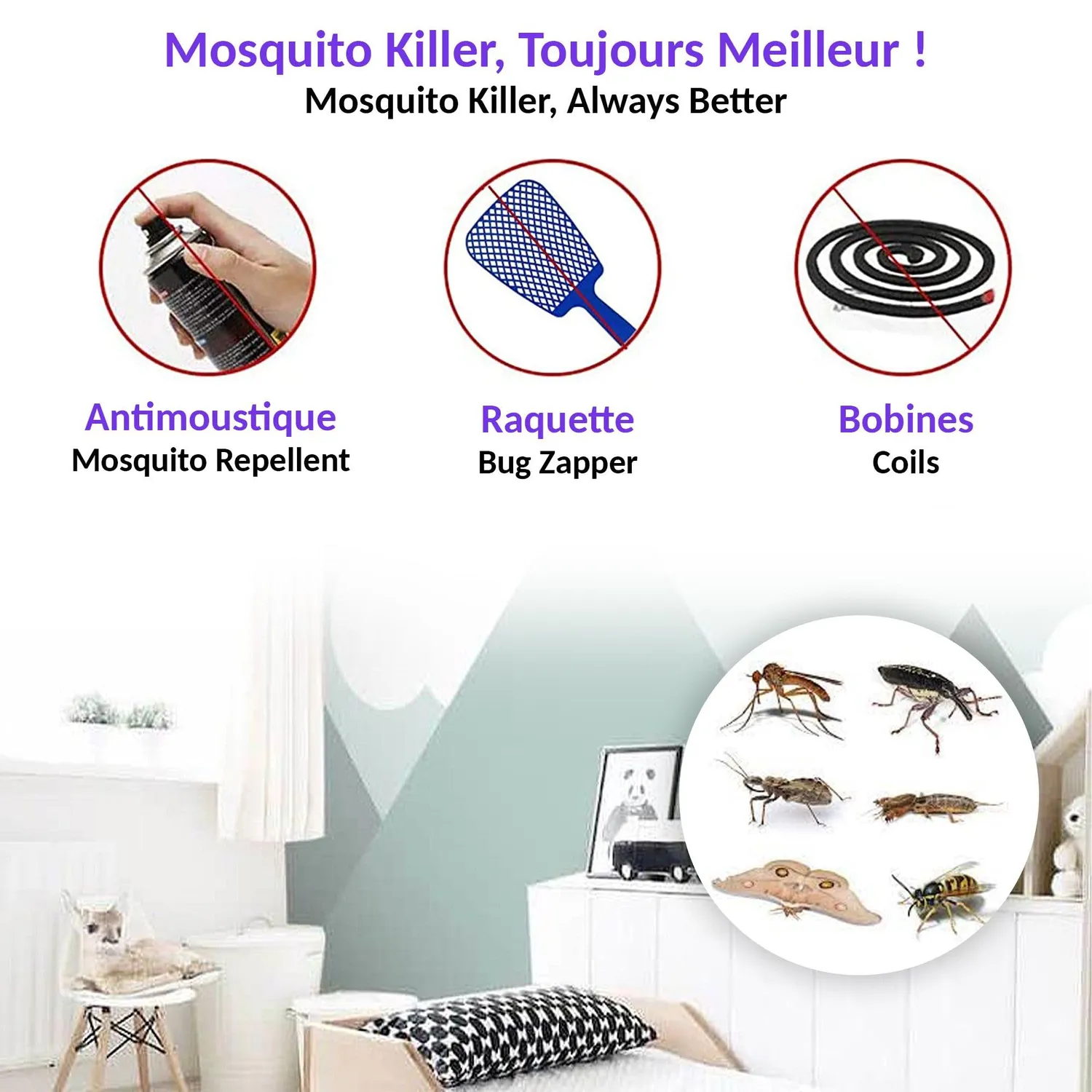 Identités Mosquito Killer lanterne anti-moustiques électrique