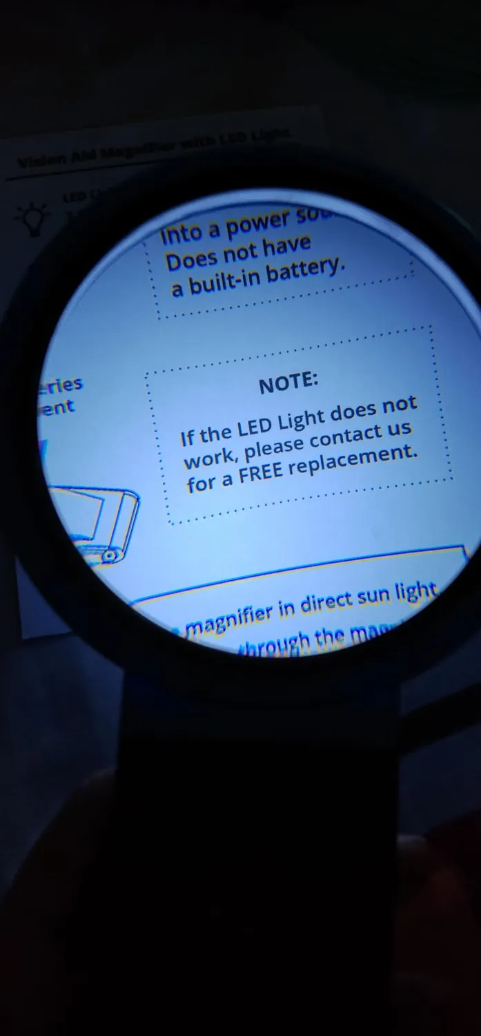 VisionAid Loupe 30X 10X LED mains libres 21 lampes