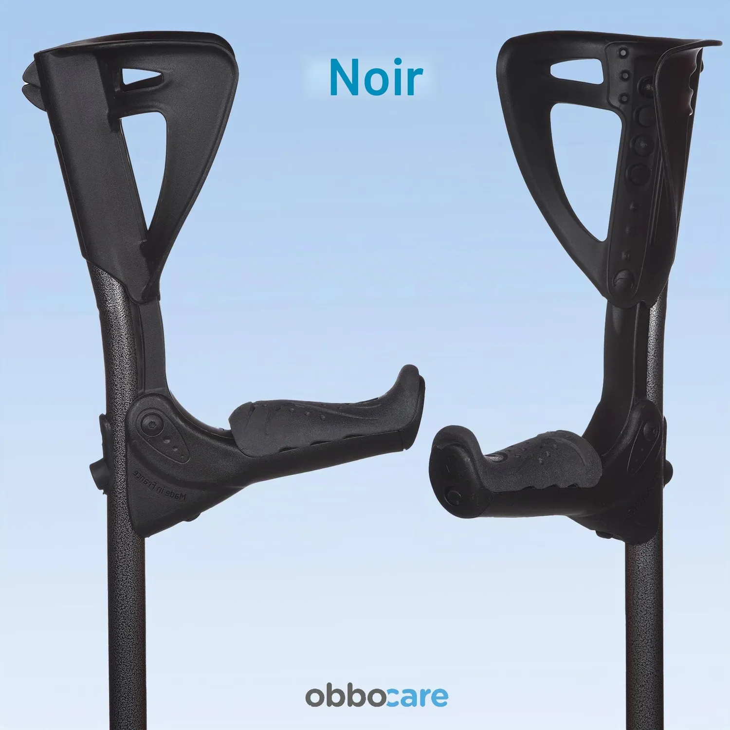 Identités Ergotech 816048 cannes anglaises noires paire