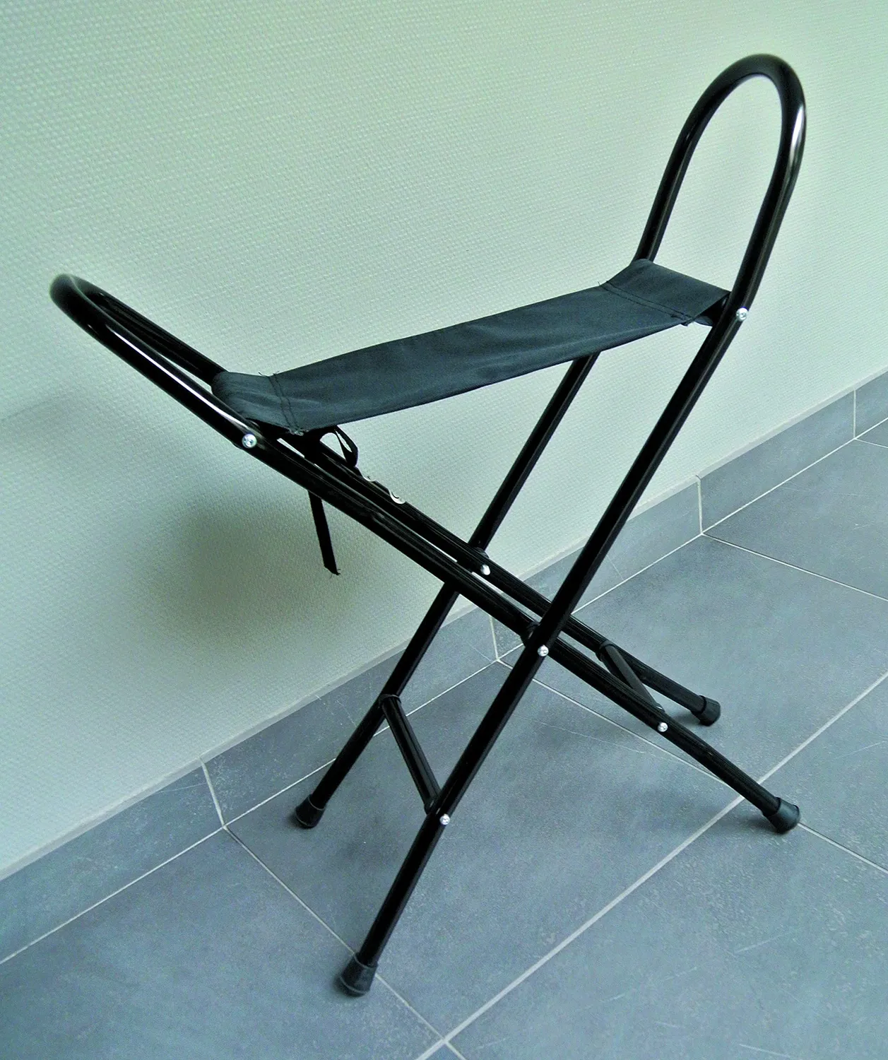 Identités siège pliant tissu noir 110 kg