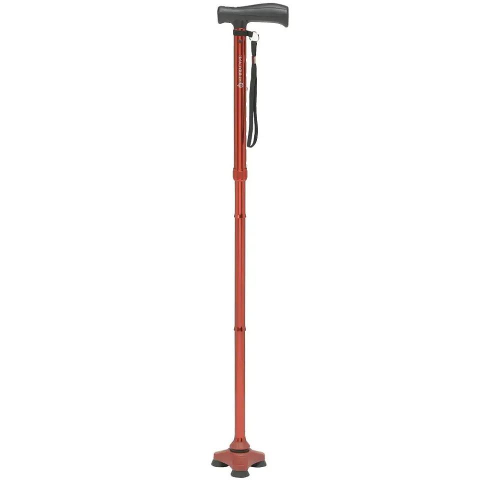 Identités Hurrycane canne marche rouge pliable 150 kg