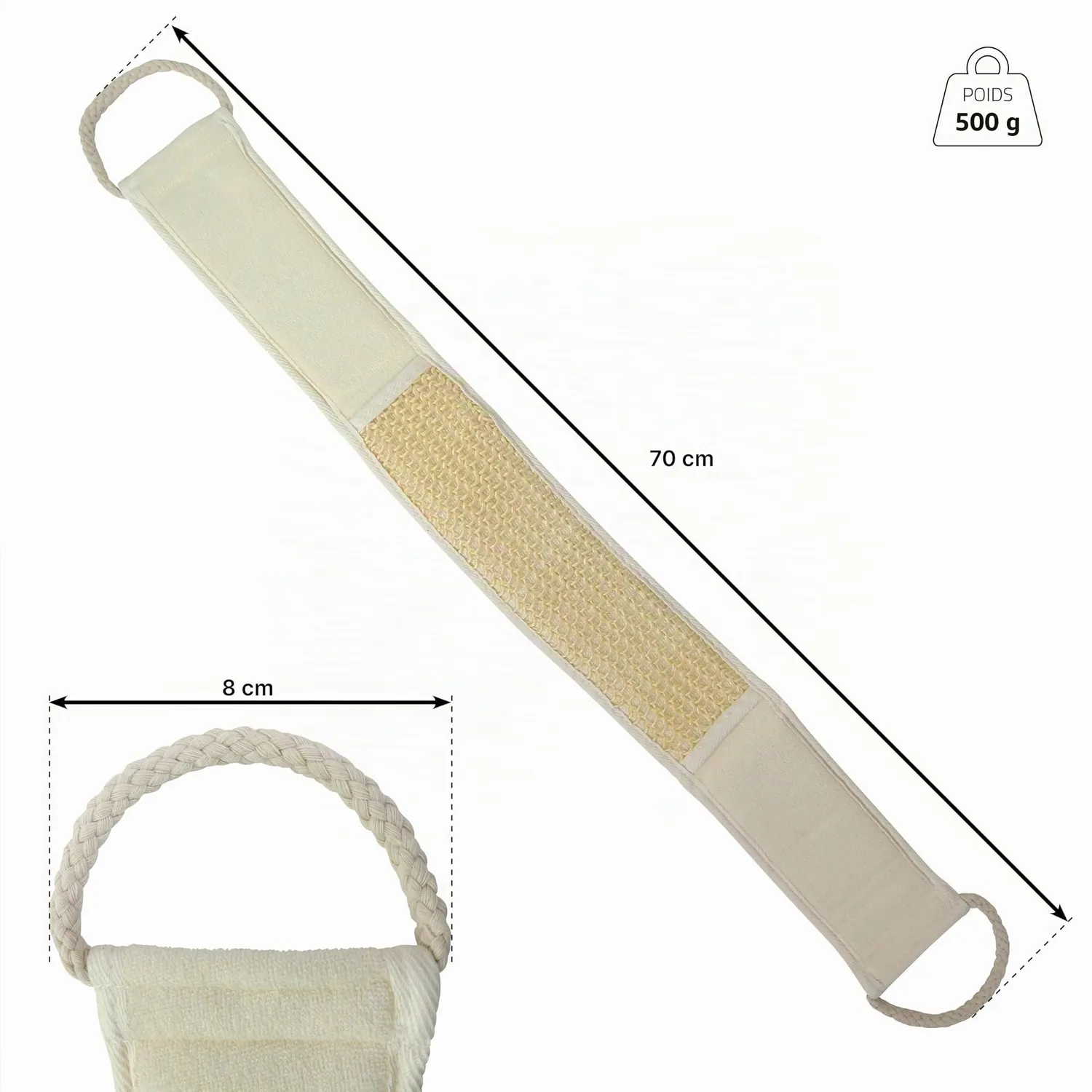 Identités Lanière Crin bande exfoliante dos 70 cm