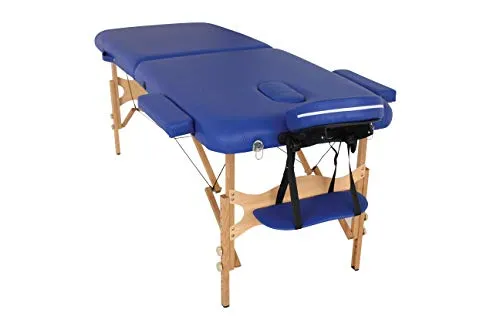 Identités Kinbasic table de massage bleue pliante