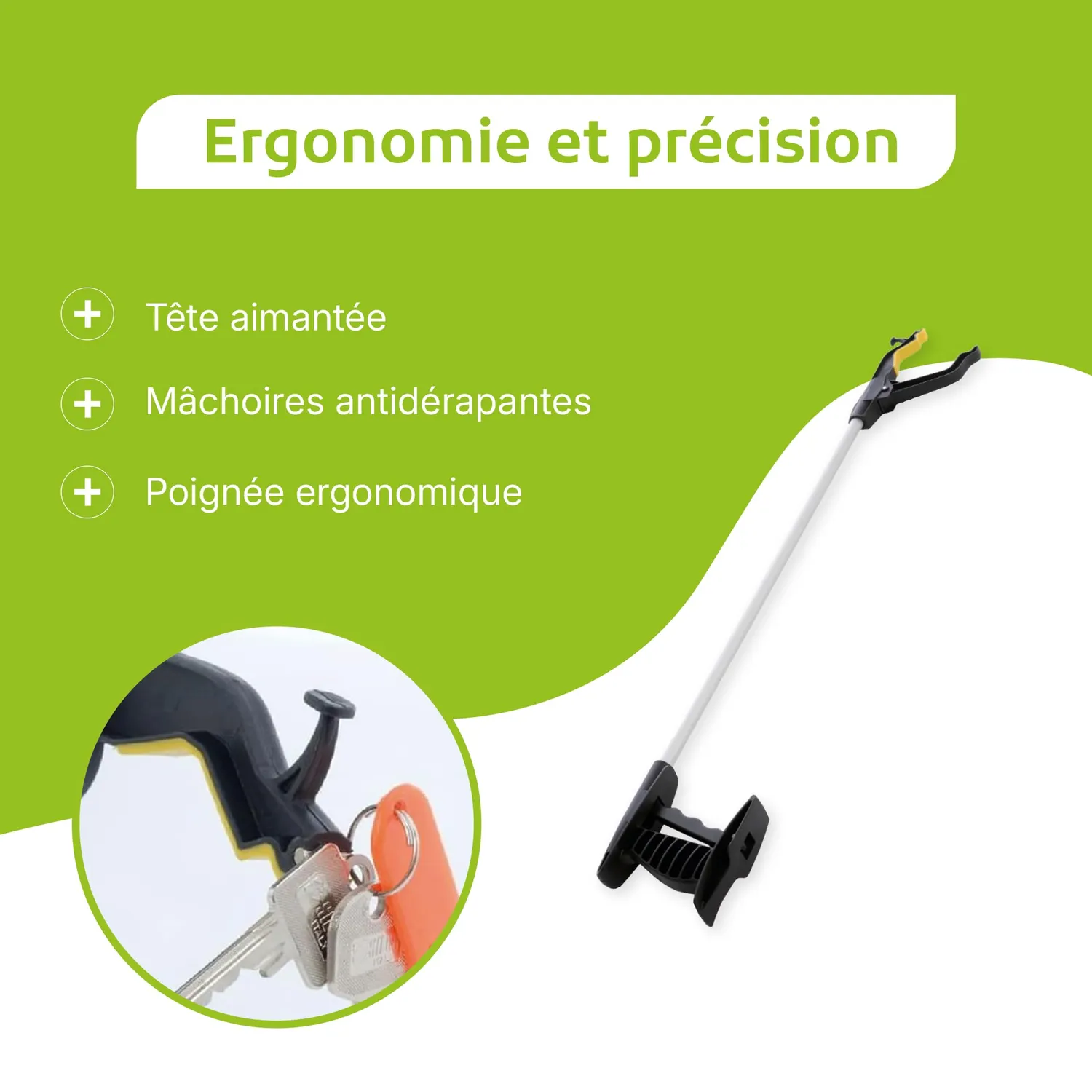 Identités Ergo Reacher Pince de Préhension 67 cm magnétique