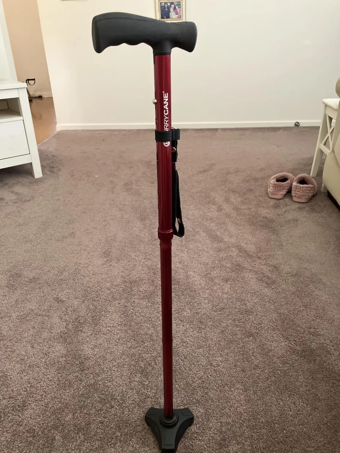 Identités Hurrycane canne marche rouge pliable 150 kg