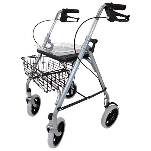 Identités Silver déambulateur 4 roues 120 kg avec assise