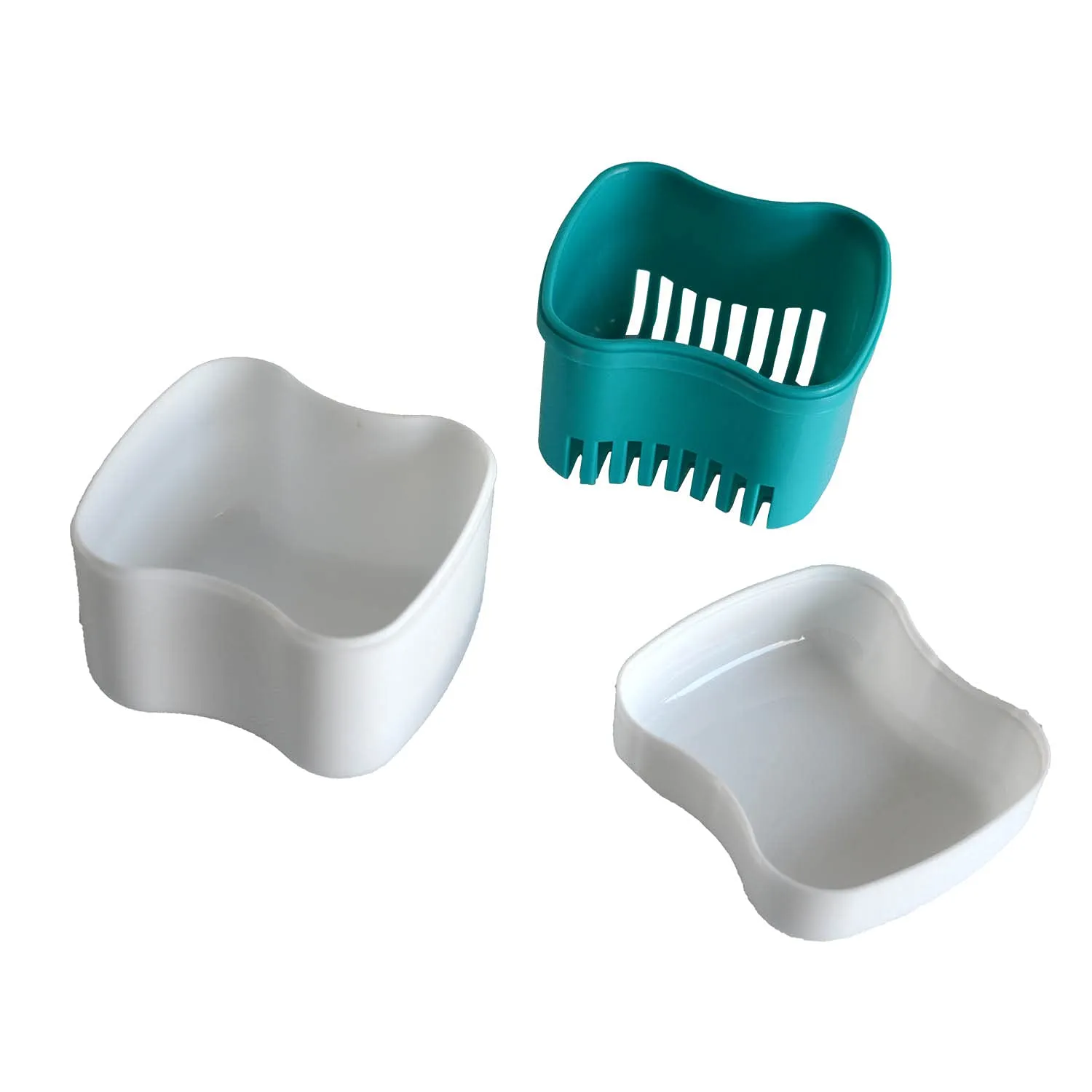 Identités boîte à dentier avec panier lot de 2