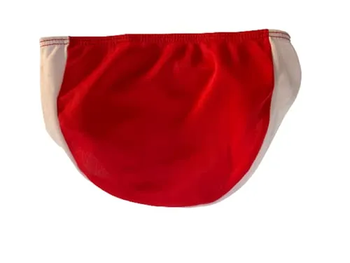 Identités bonnet de bain rouge blanc réutilisable