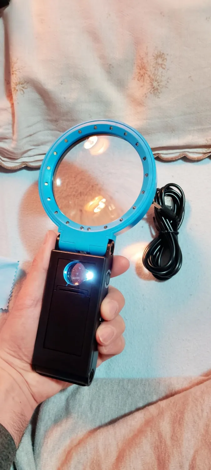 VisionAid Loupe 30X 10X LED mains libres 21 lampes