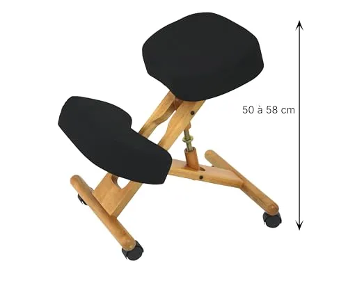 Identités Ergo Accent chaise à genoux bois pliable réglable