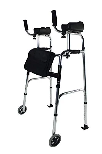 Identités Déambulateur Appuis Brachiaux 2 Roues Alu 125 kg