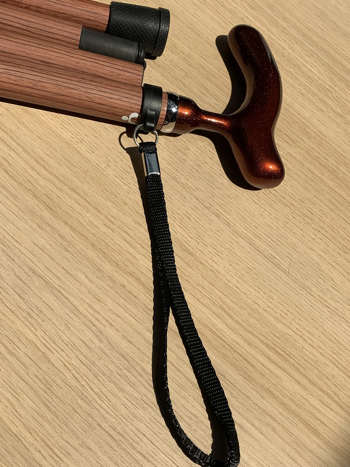 Identités Canne de Marche Pliante Carbone Bois de Rose