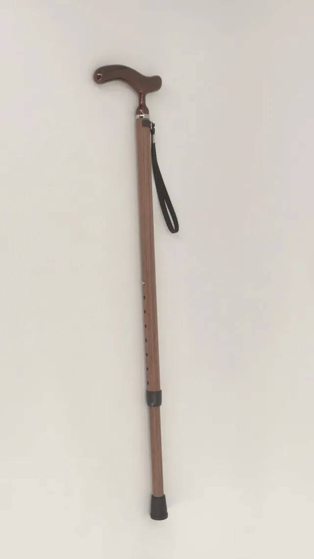 Identités canne de marche carbone bois de rose réglable