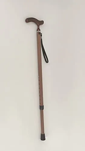 Identités canne de marche carbone bois de rose réglable