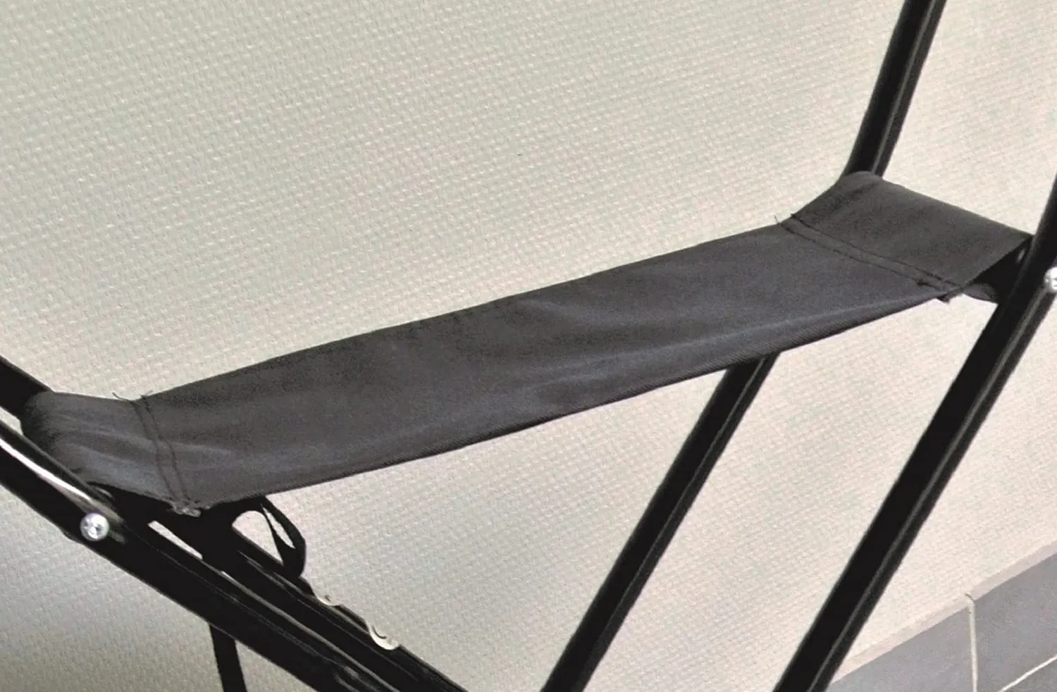 Identités siège pliant tissu noir 110 kg
