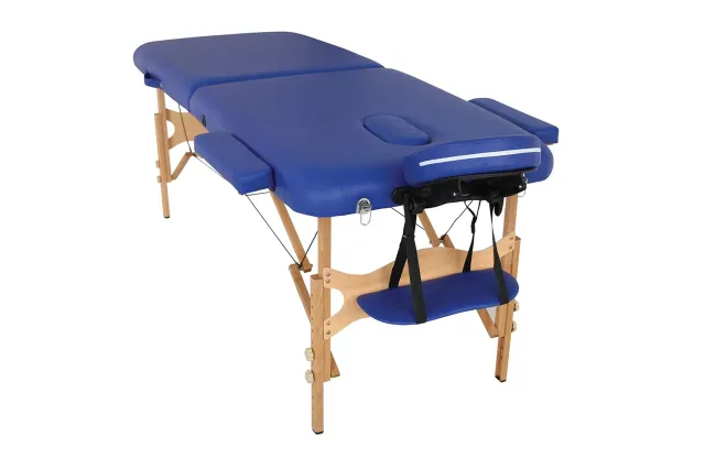 Identités Kinbasic table de massage bleue pliante