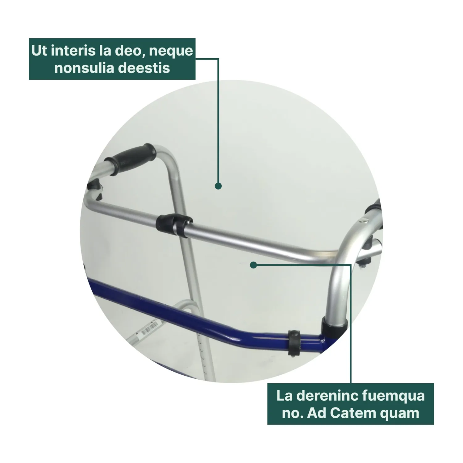 Identités Cadre de marche articulé pliable 120 kg
