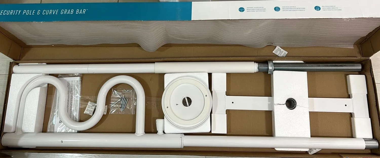 Identités Curve barre appui sol-plafond blanche pivotante 135kg