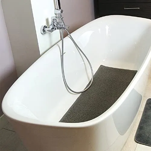 Identités Antigua tapis de baignoire antidérapant gris 100x40