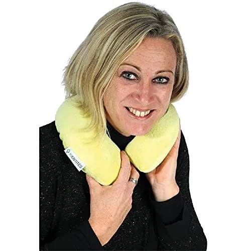 Identités Coussin Chauffant Graines de Lin Nuque 30 cm Banane