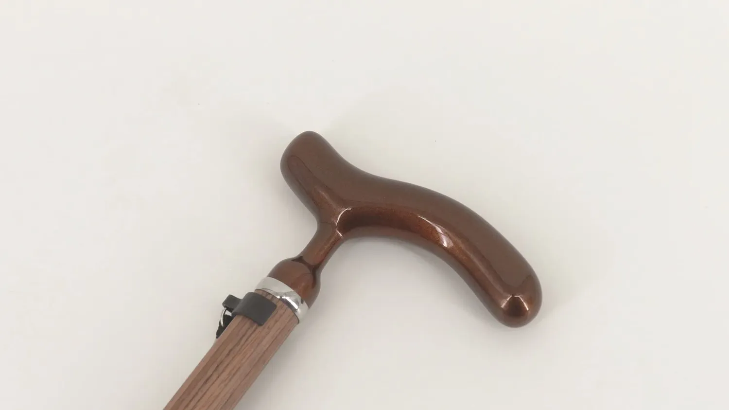 Identités canne de marche carbone bois de rose réglable