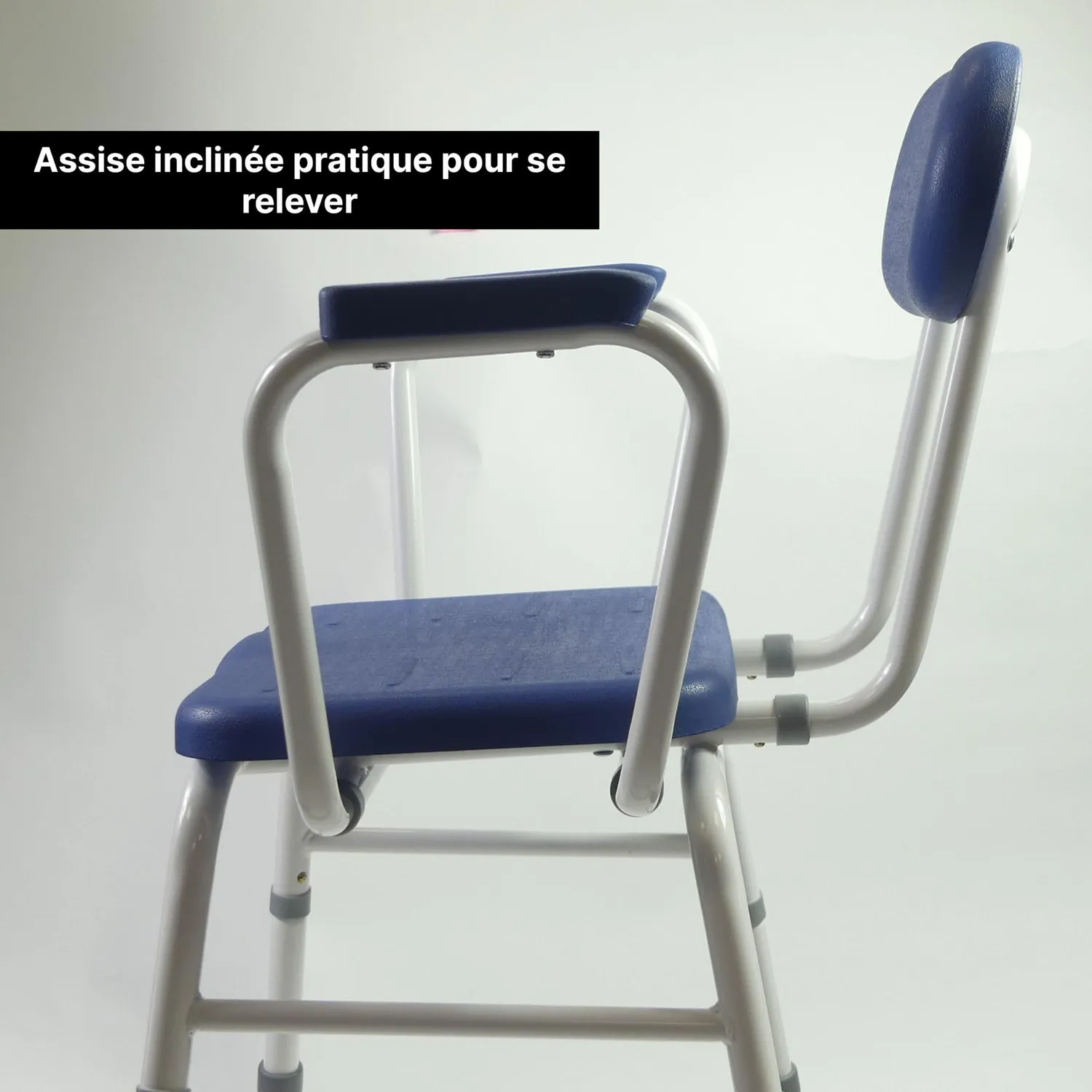 Identités chaise haute capitonnée bleue 160 kg inclinée