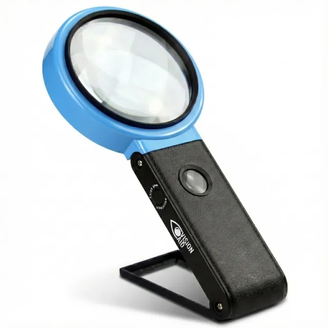 VisionAid Loupe 30X 10X LED mains libres 21 lampes